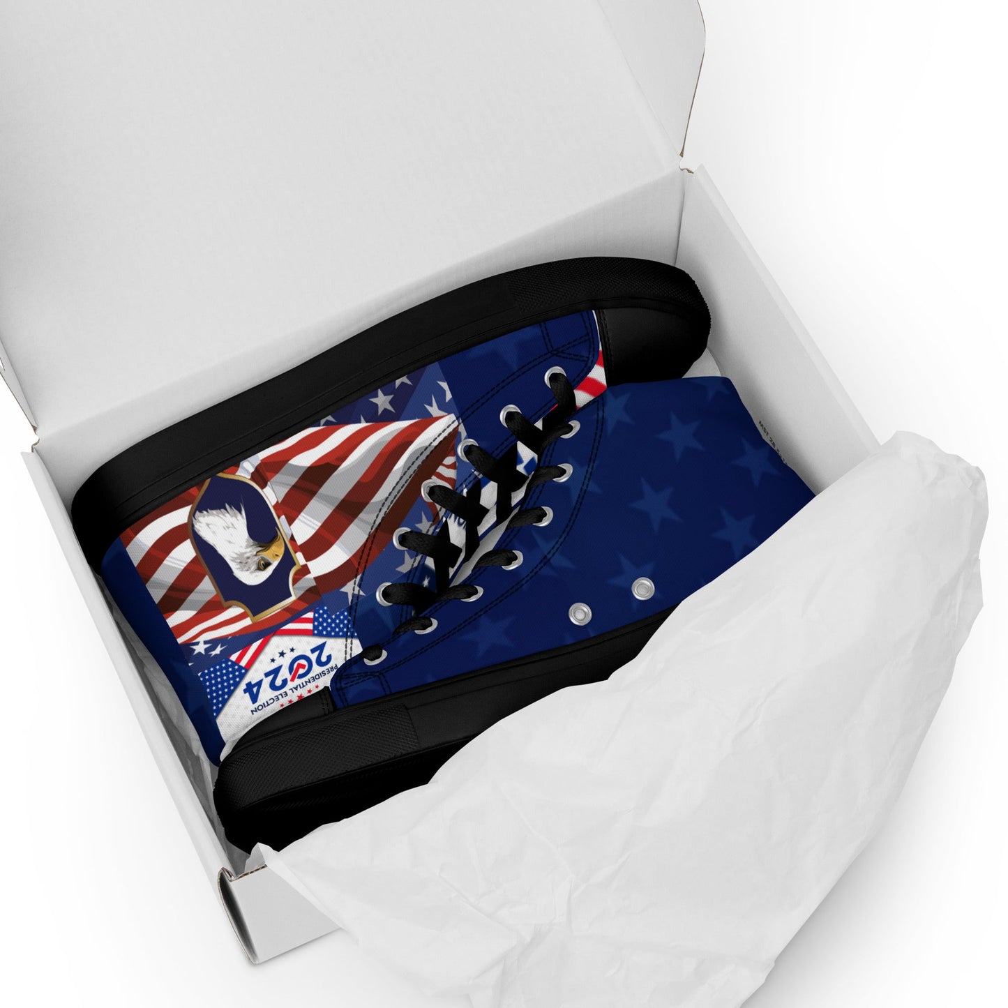 Men’s high top Patriotic 2024 Electioncanvas shoes