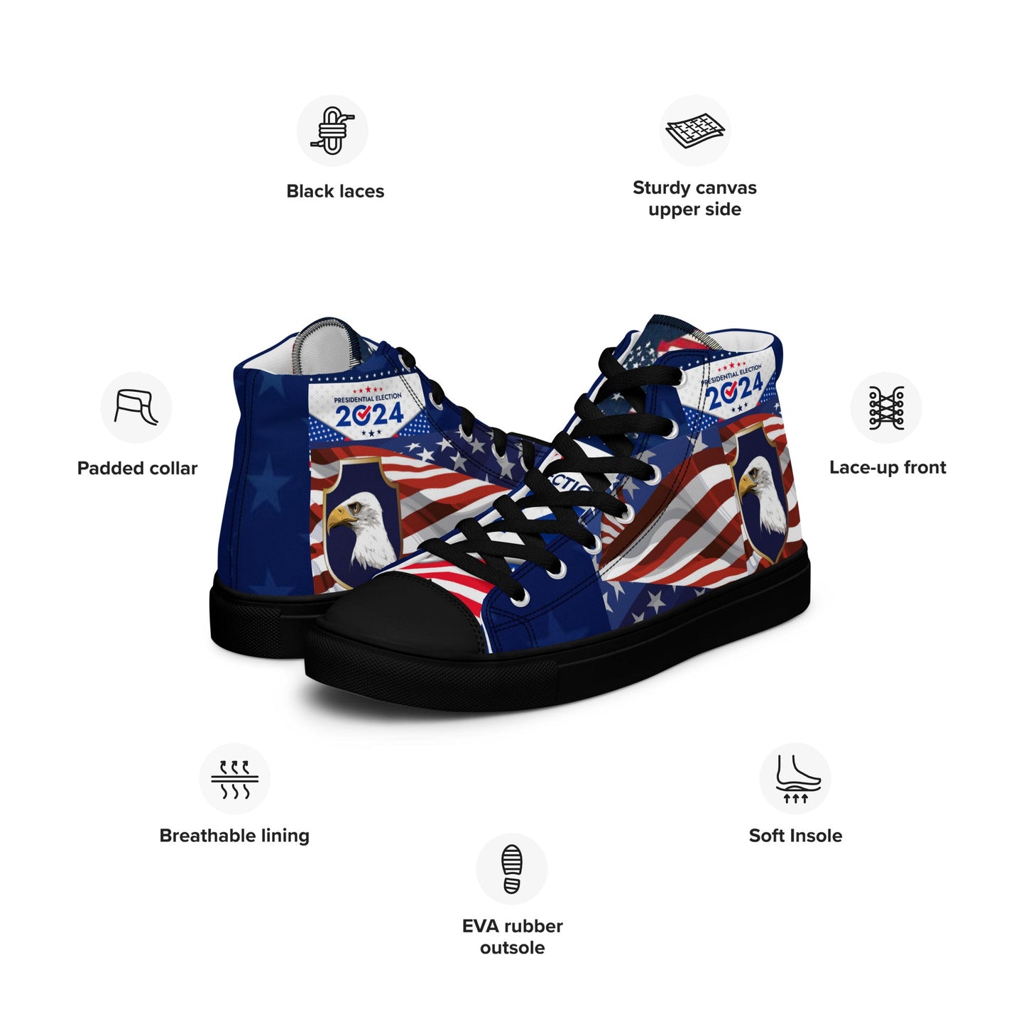 Men's Patriotic 2024 High-Tops