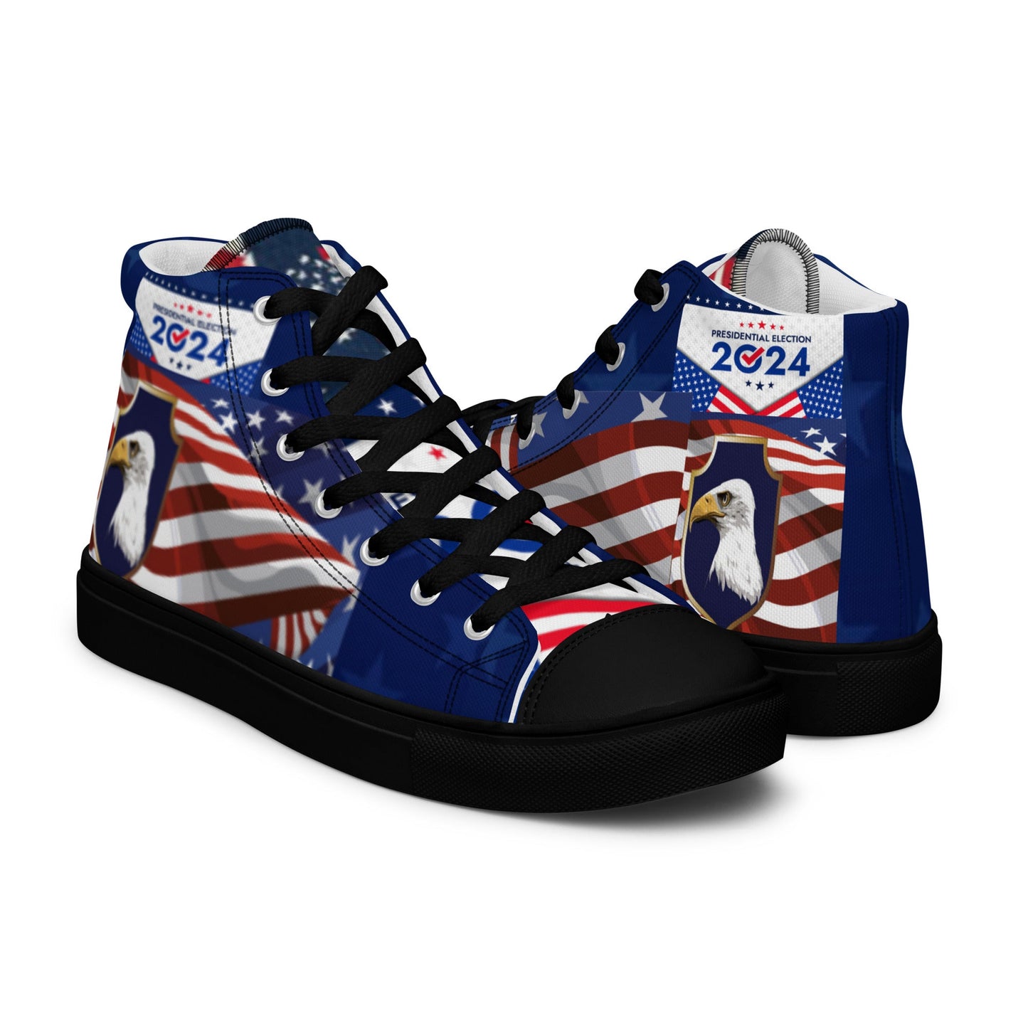 Men’s high top Patriotic 2024 Electioncanvas shoes