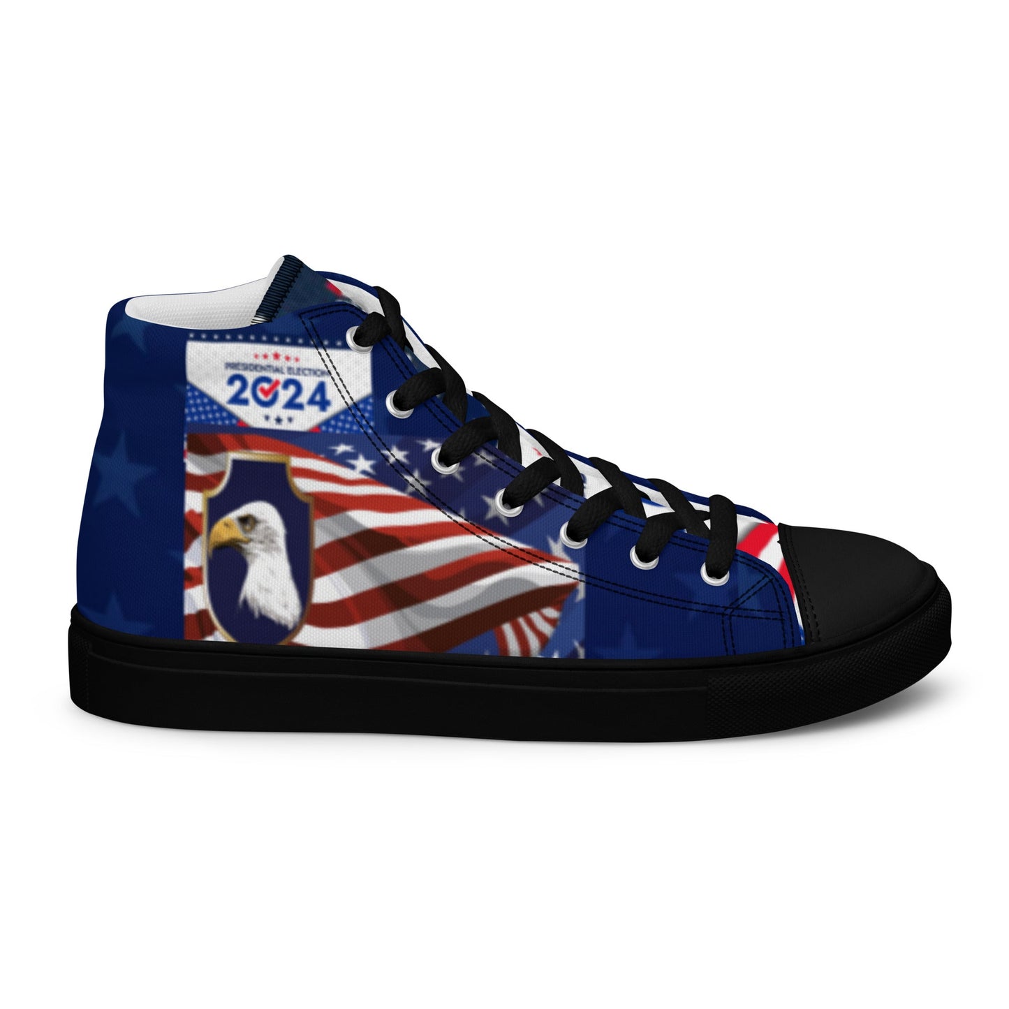 Men’s high top Patriotic 2024 Electioncanvas shoes
