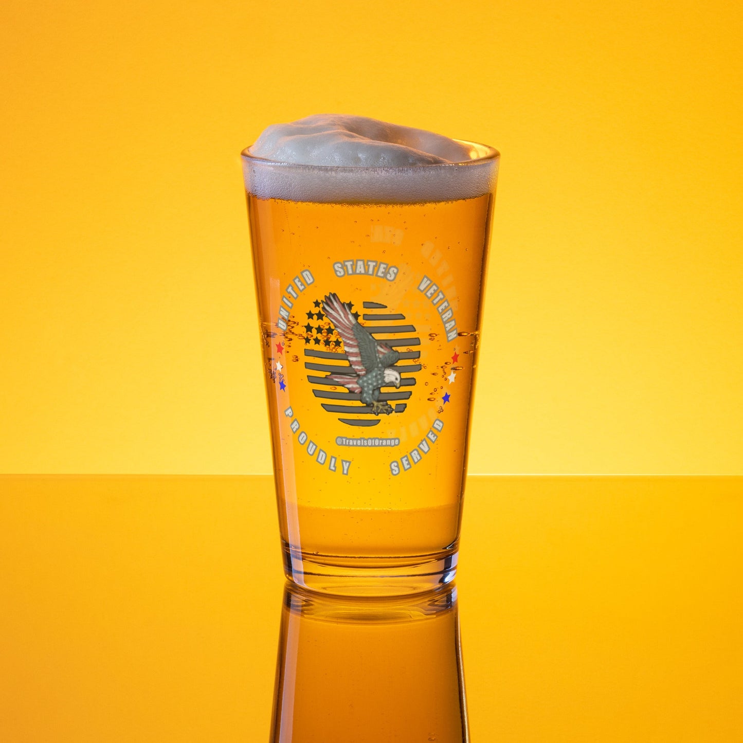 Panama Canal Zone Veteran - United States Veteran Proudly Served Shaker pint glass - 16 oz