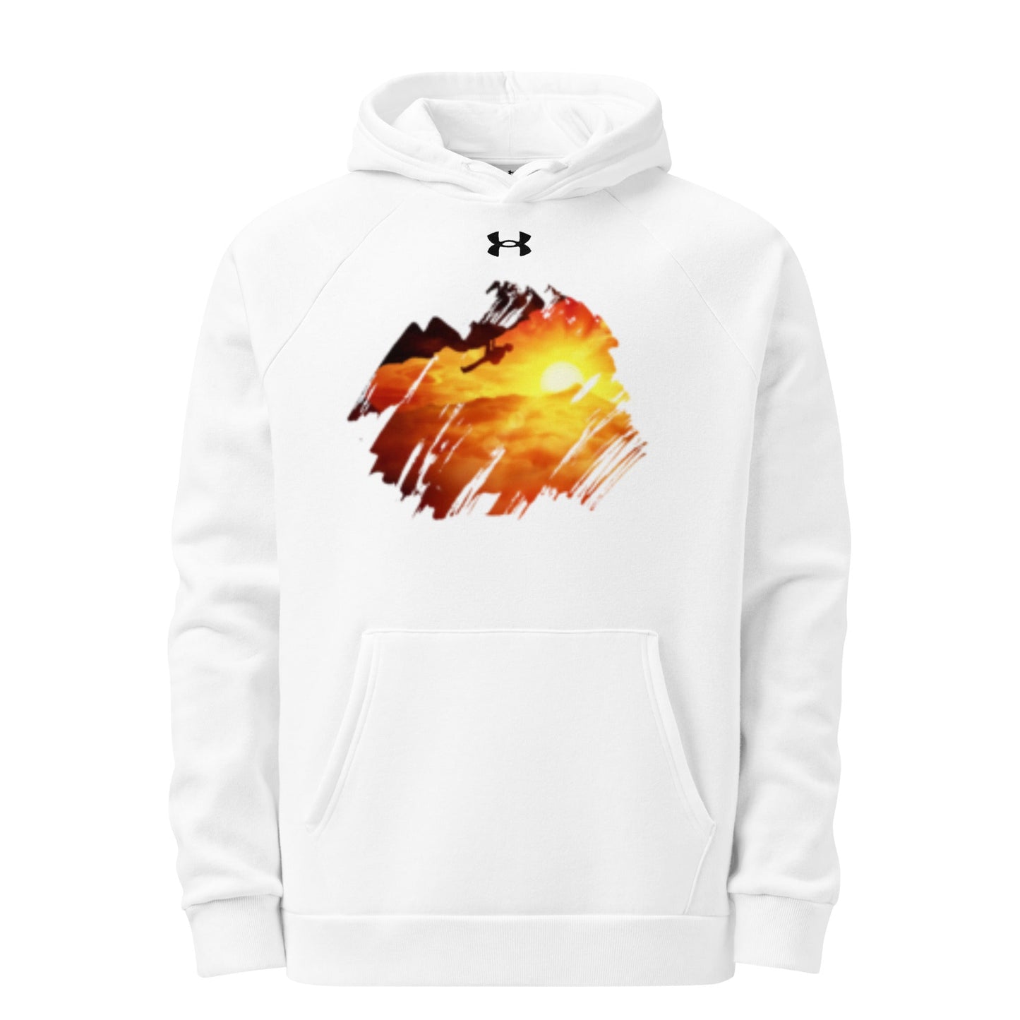 Under Armour® hoodie Mountain climber design at sunrise