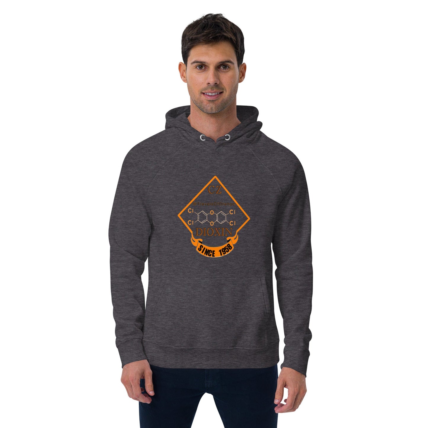 Panama Canal Zone Veteran - Unisex eco raglan hoodie Dioxin message