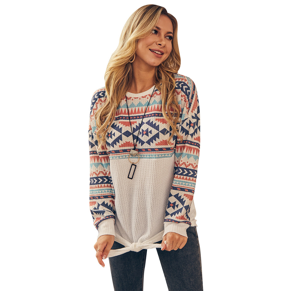 Women’s Sweater - Women's Fashionable Elegant Christmas Element Knitted Top