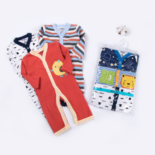 Babies - Newborn - Long-sleeved three set cotton onsies