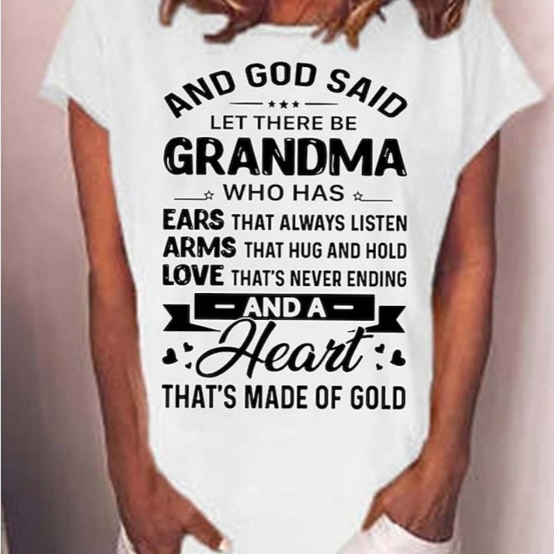 Women’s Short sleeve Tshirt - Polyester - Grandma's T shirt