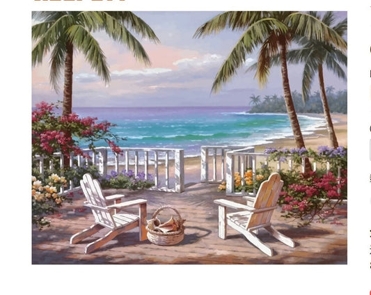 DIY Oil Painting - beach scene