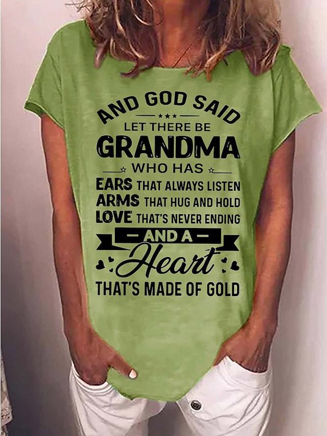 Women’s Short sleeve Tshirt - Polyester - Grandma's T shirt