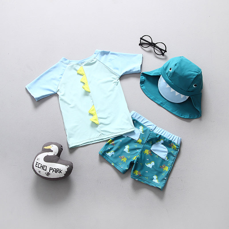 Children - Swim Suit for Boys UPF50 Dinosaur UV Swimwear Boy Baby Bathing Suit Child Swimsuits Rashguard Clothes