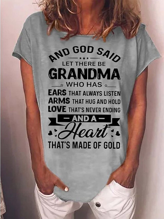 Women’s Short sleeve Tshirt - Polyester - Grandma's T shirt