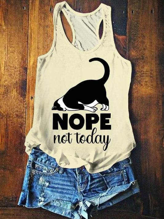 Women's Funny Print Casual Tank Top
