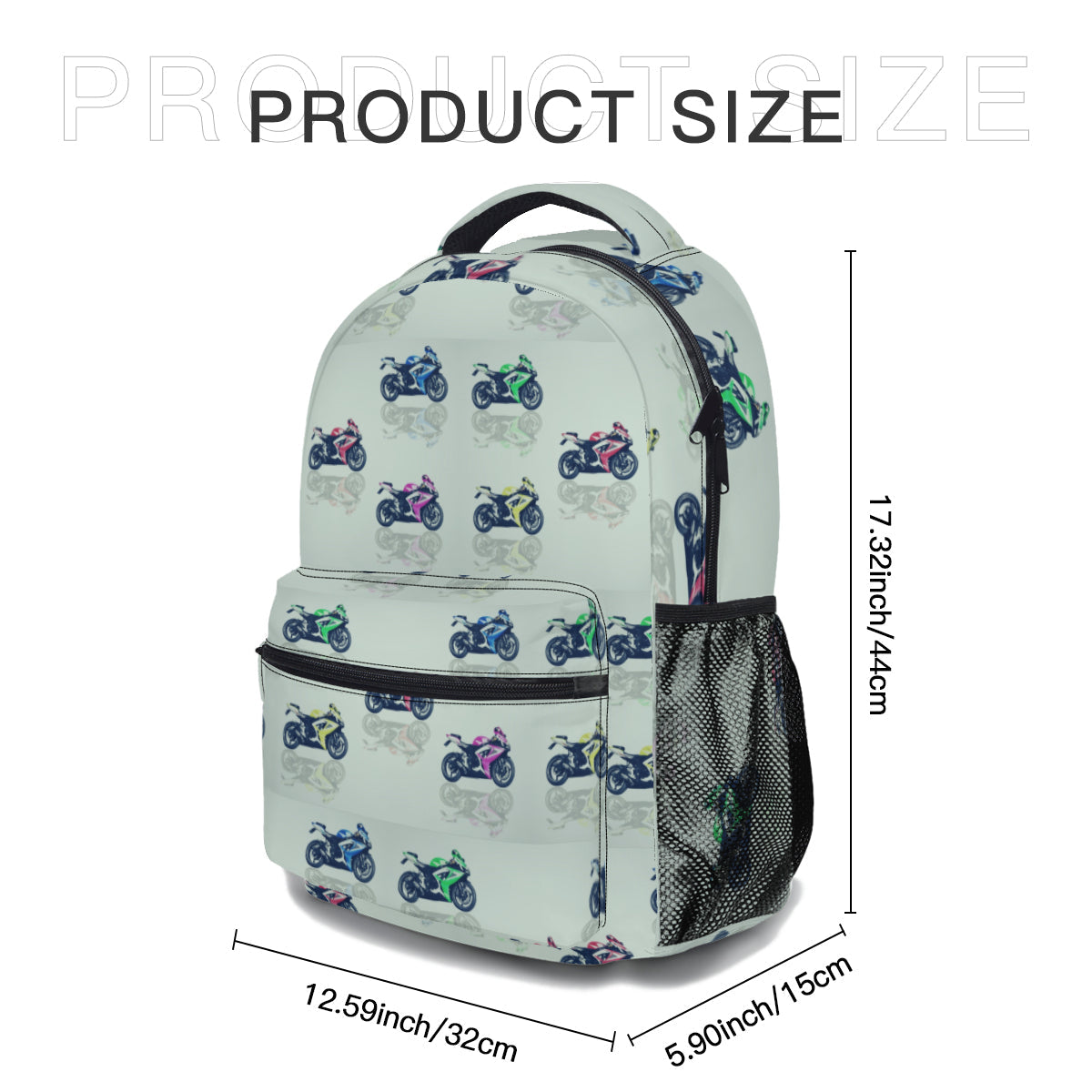 Backpack combo - Motorcycles in retro green