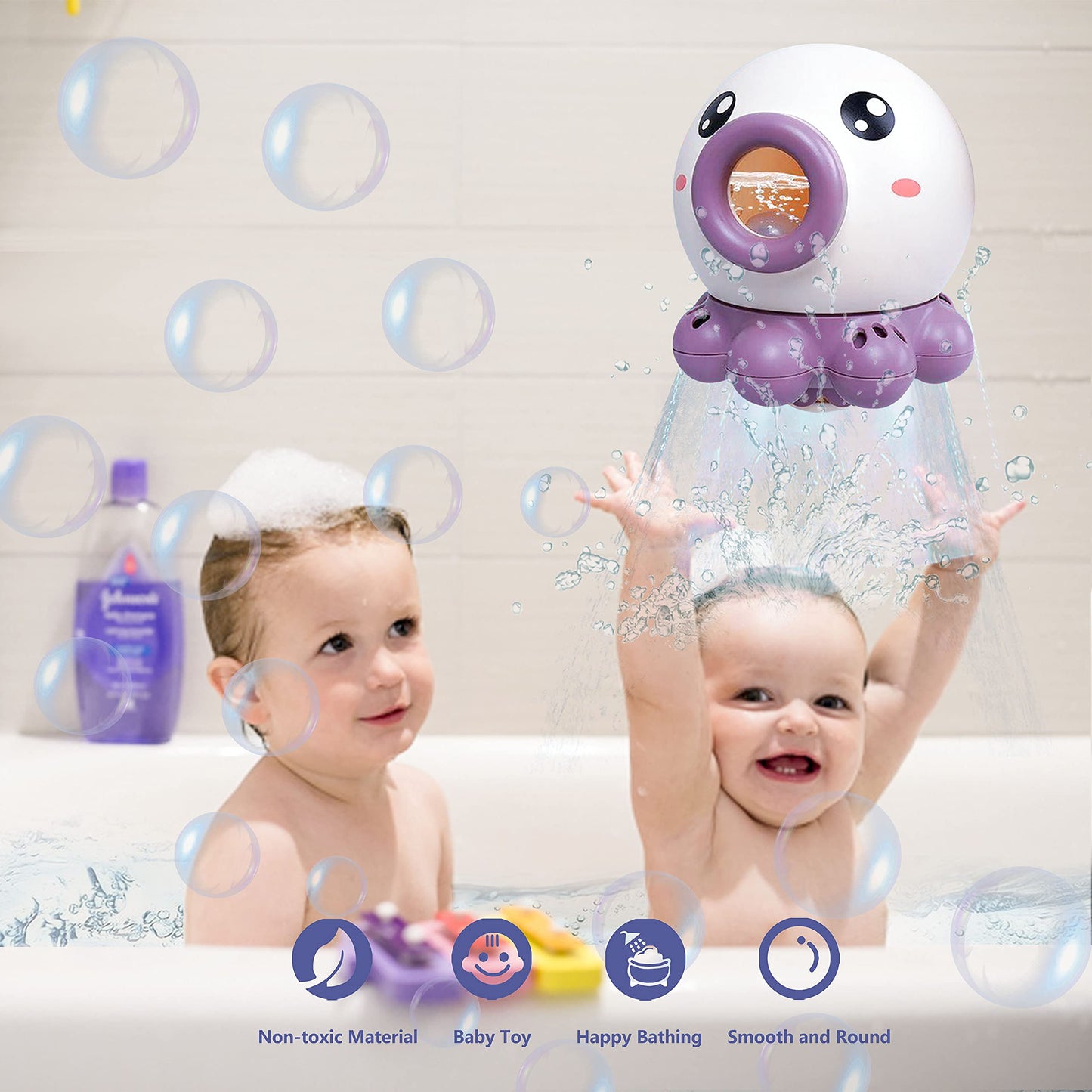 Children Toys  - Octopus Fountain Bath Toy Water Jet Rotating Shower Bathroom Toy Summer Water Toys Sprinkler Beach Toys Kids Water Toys