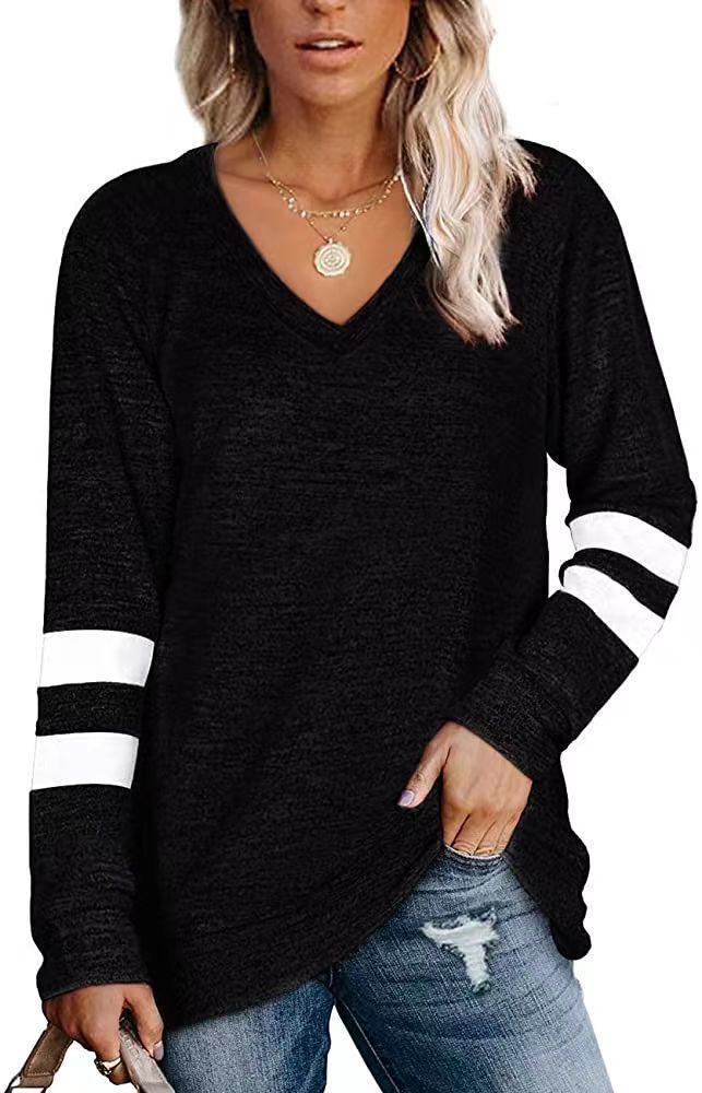 Women’s Long sleeve Tshirt - Loose-fitting Casual T-shirt Top