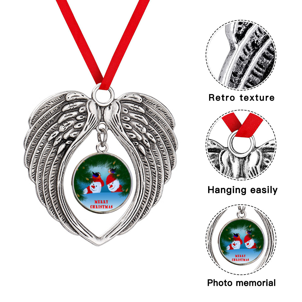 snowmen-and-birds-merry-christmas-and-happy-new-year unique christmas ornament