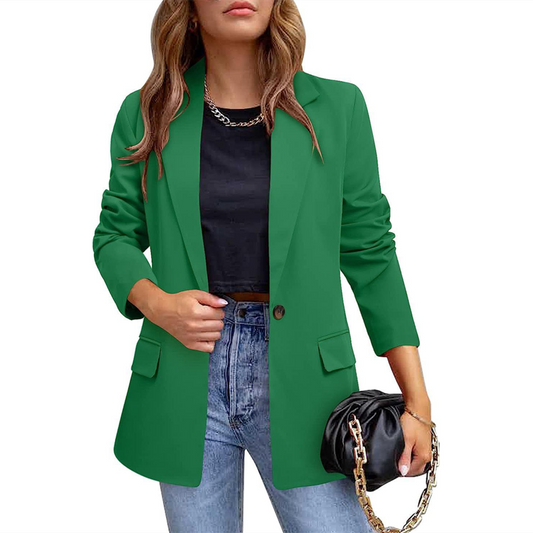 Women’s Jacket - Casual Suit Jacket Long Sleeve