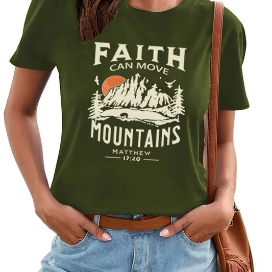 Women’s Short sleeve Tshirt - European And American Digital Printing Casual Round Neck T-shirt