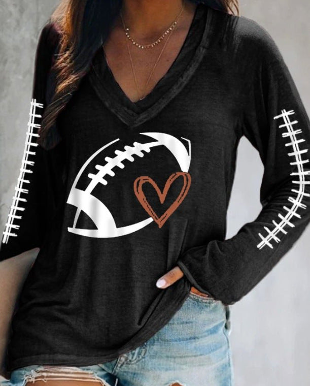 Women’s Long sleeve Tshirt -Fashion Letter Printing T-shirt