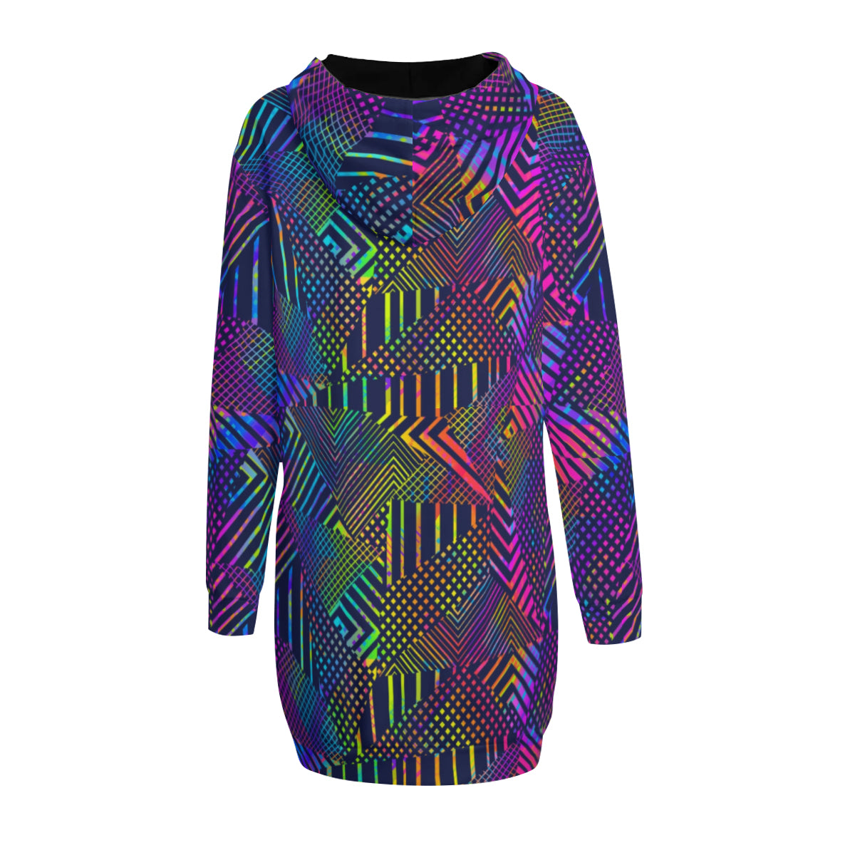 Wild design multicolor sweatshirt dress for those chilly swim days