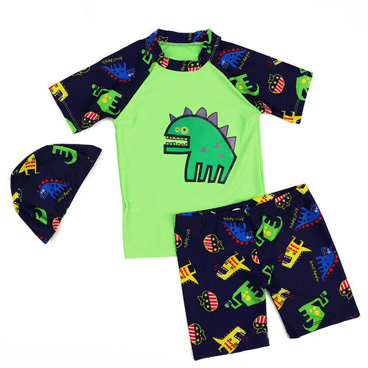 Children Swimsuit -  Boys Split Boxer Swim Trunks Baby Swimsuit Cartoon Quick-drying Boy Swimwear