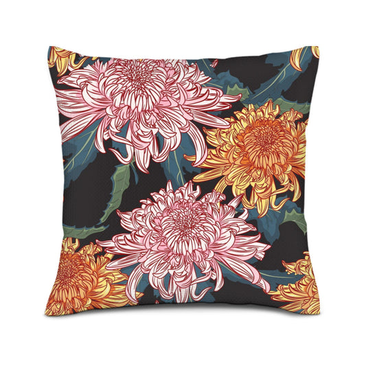 Throw pillow - Fibrant flowers design