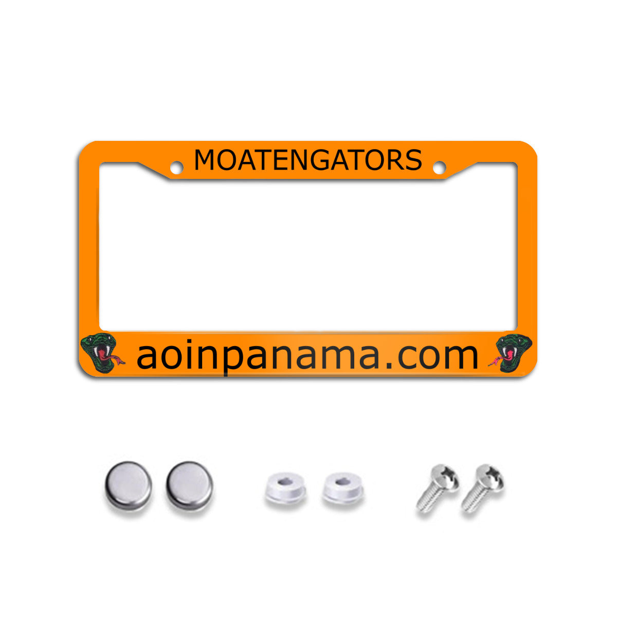 MOATENGATORS license plate frame with aoinpanama.com