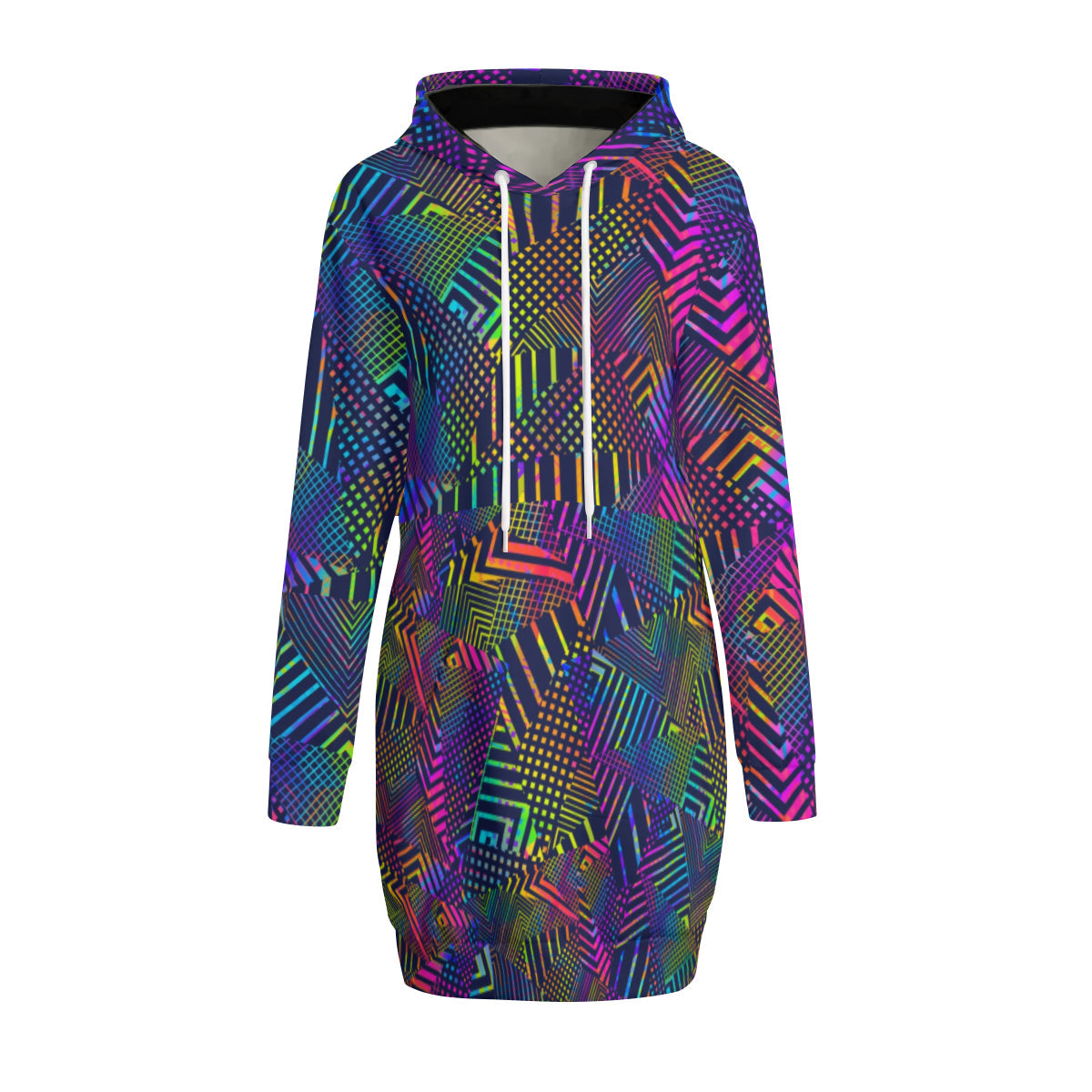 Wild design multicolor sweatshirt dress for those chilly swim days