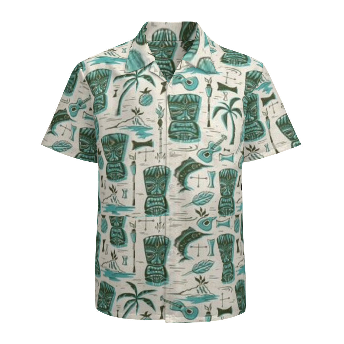 Button up shirt - green tikis