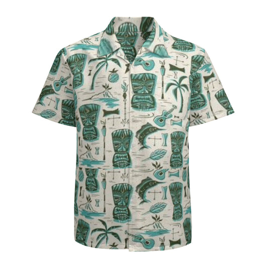 Button up shirt - green tikis