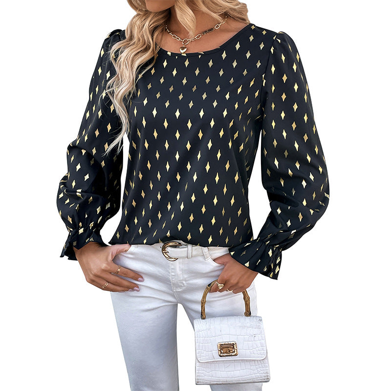 Women’s Shirt - Commuter Bronzing Women's Long-sleeved Shirt