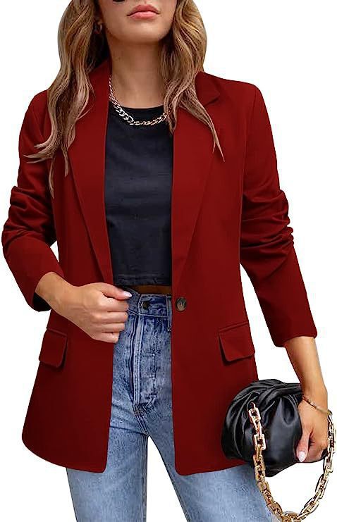 Women’s Jacket - Casual Suit Jacket Long Sleeve