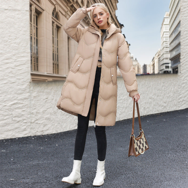 Women’s Winter Jacket - Women's Mid-length Winter Down Cotton Jacket
