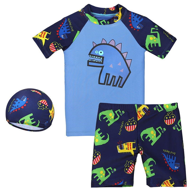 Children Swimsuit -  Boys Split Boxer Swim Trunks Baby Swimsuit Cartoon Quick-drying Boy Swimwear