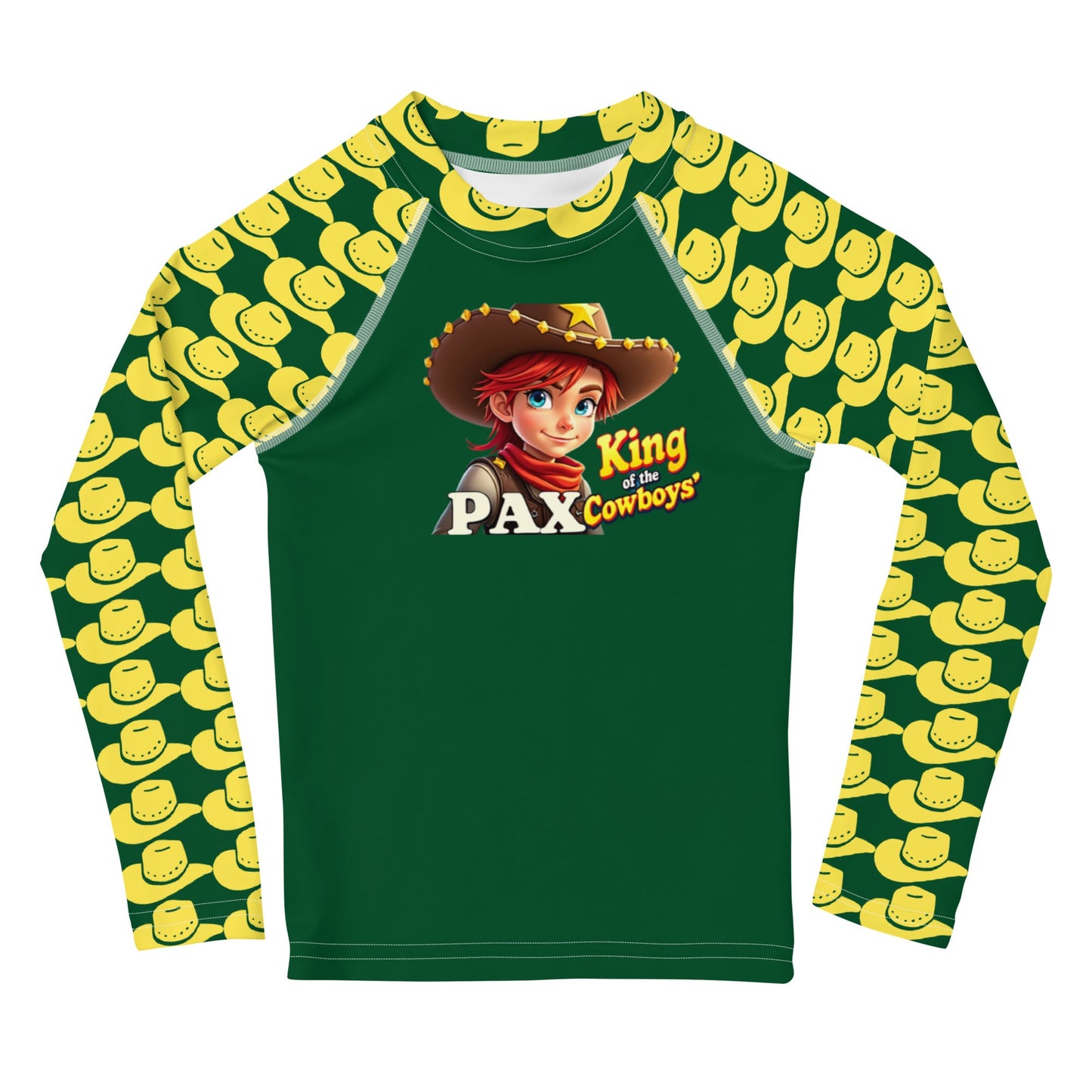 Kids Rash Guard King of the Cowboys design
