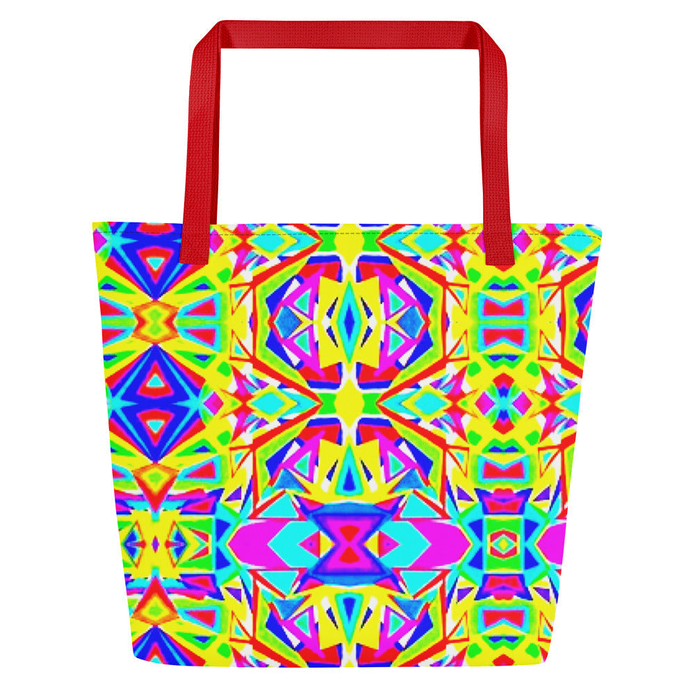 All-Over Print Large Tote Bag multicolor