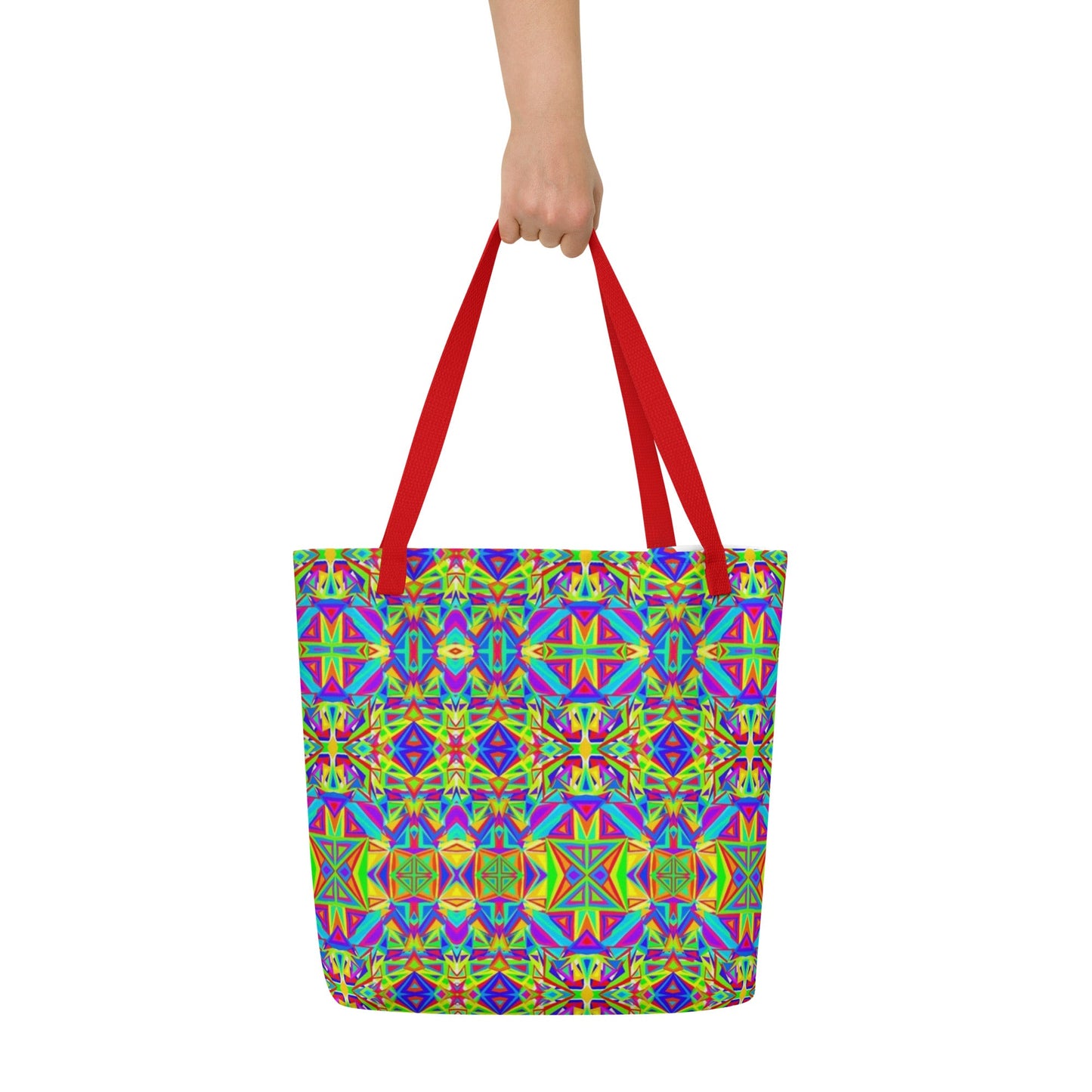 All-Over Print Large Tote Bag colorful design