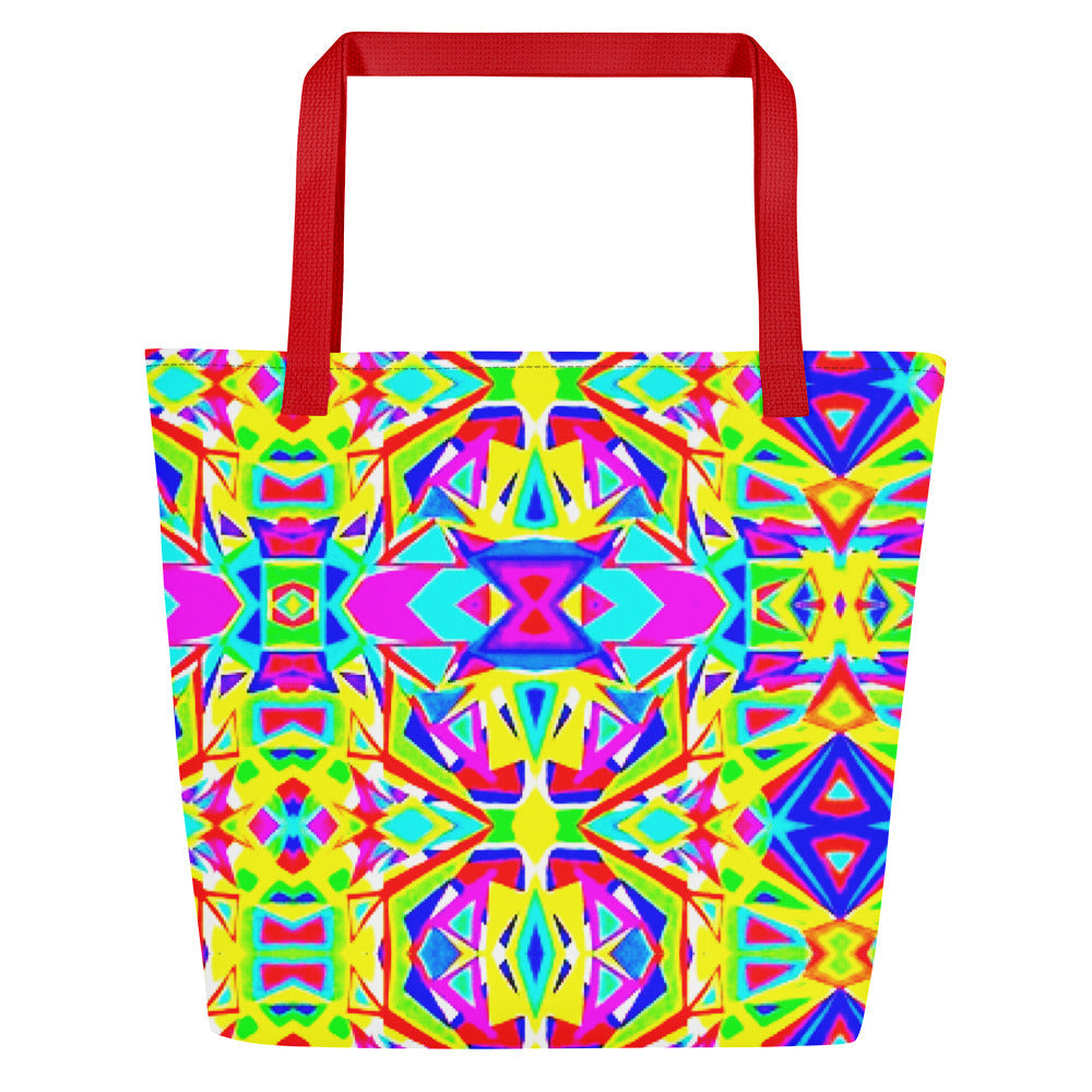 All-Over Print Large Tote Bag multicolor
