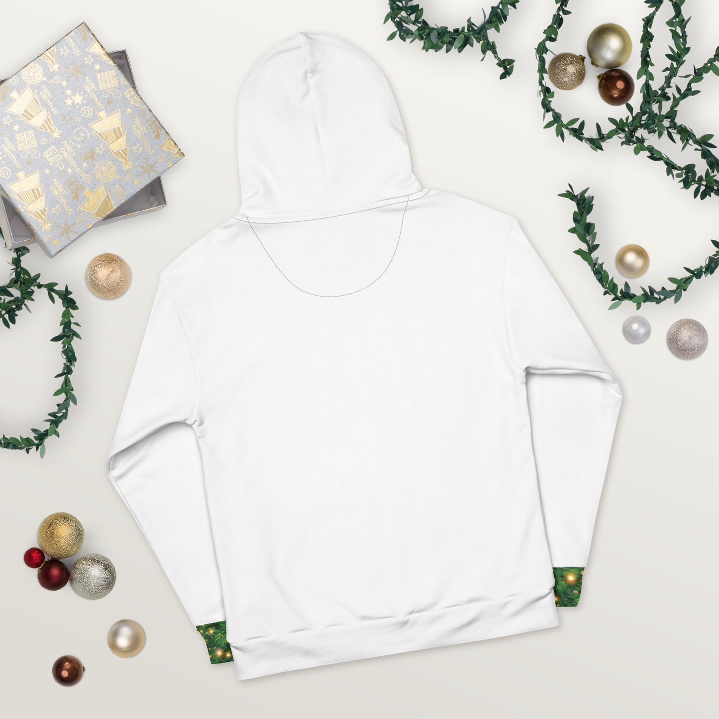 Unisex Hoodie Tree Rex style in white