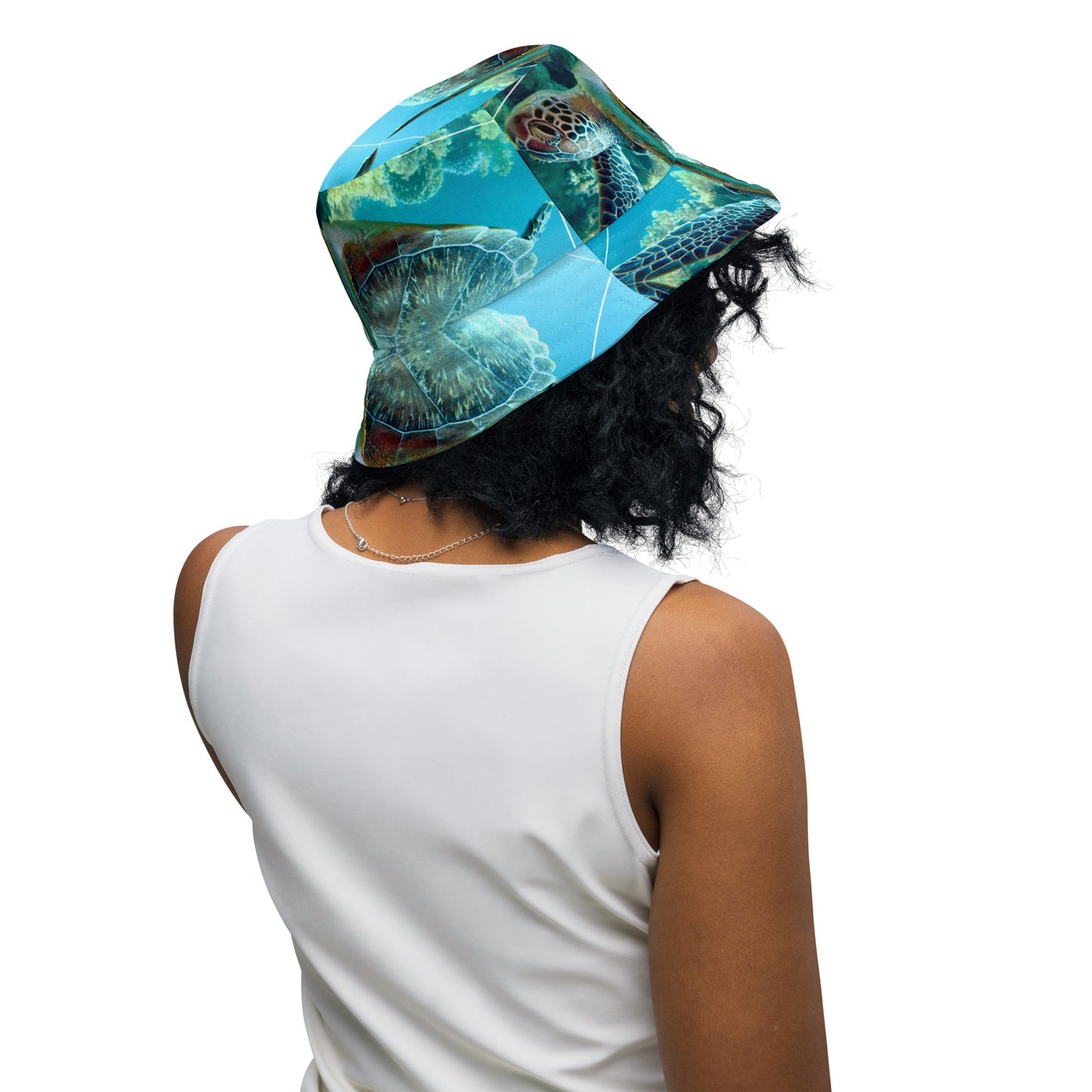 Reversible bucket hat - Turtle Design No. 2