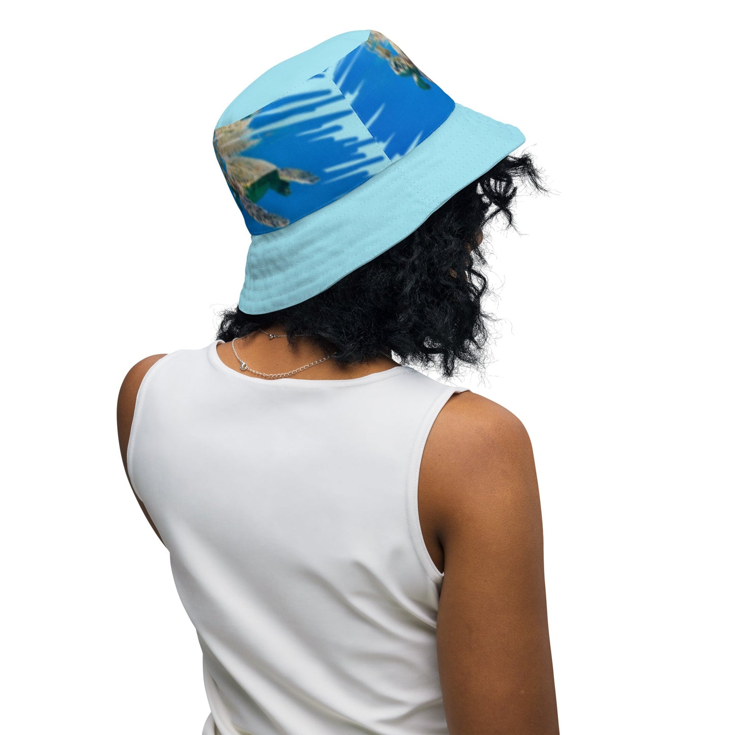 Reversible bucket hat Turtle Design No. 6