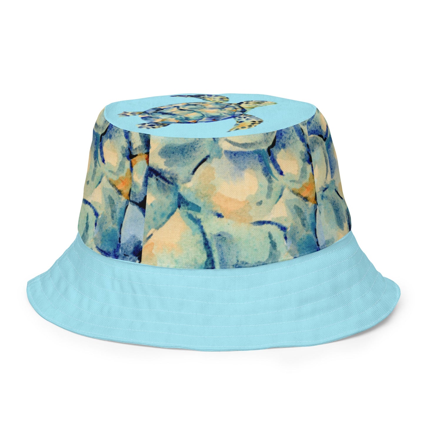 Reversible bucket hat Turtle Design No. 1