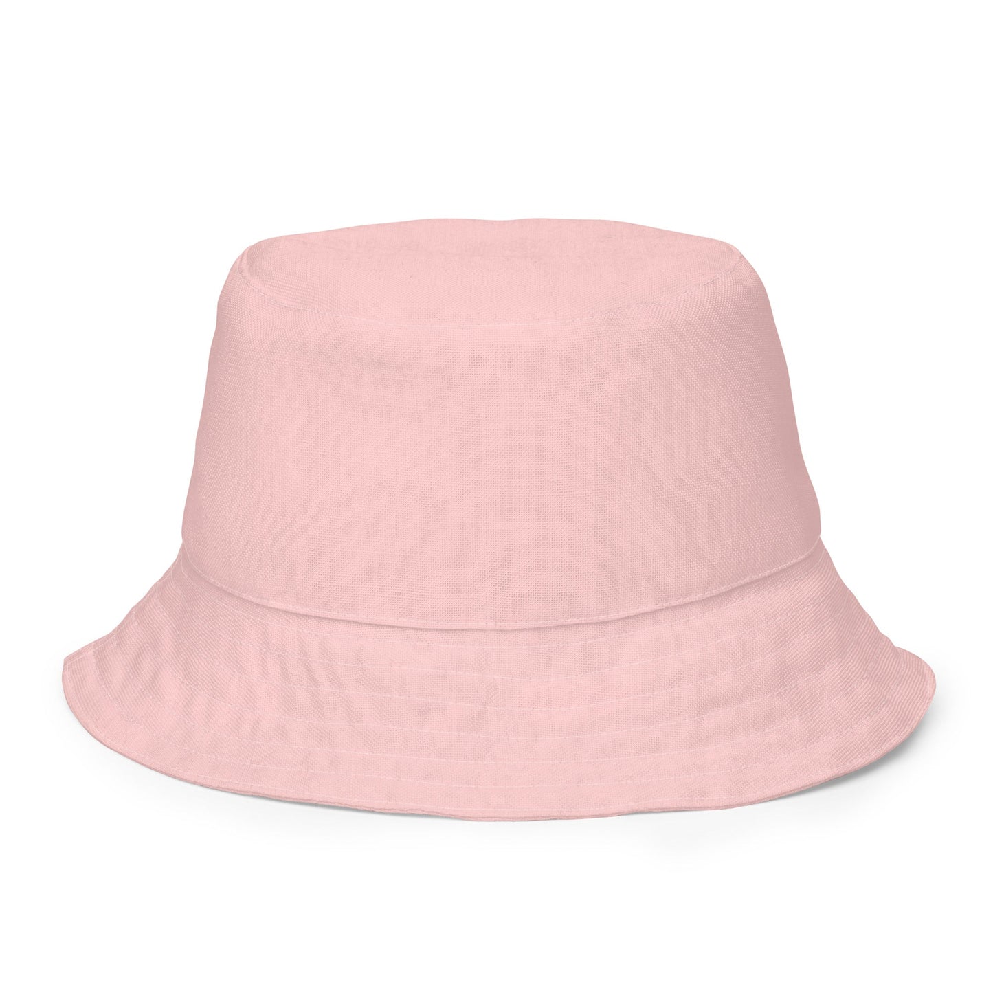 Reversible bucket hat dog design and pink