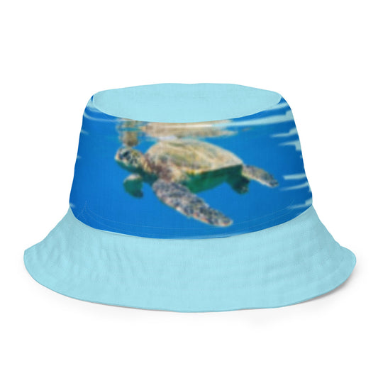 Reversible bucket hat Turtle Design No. 6