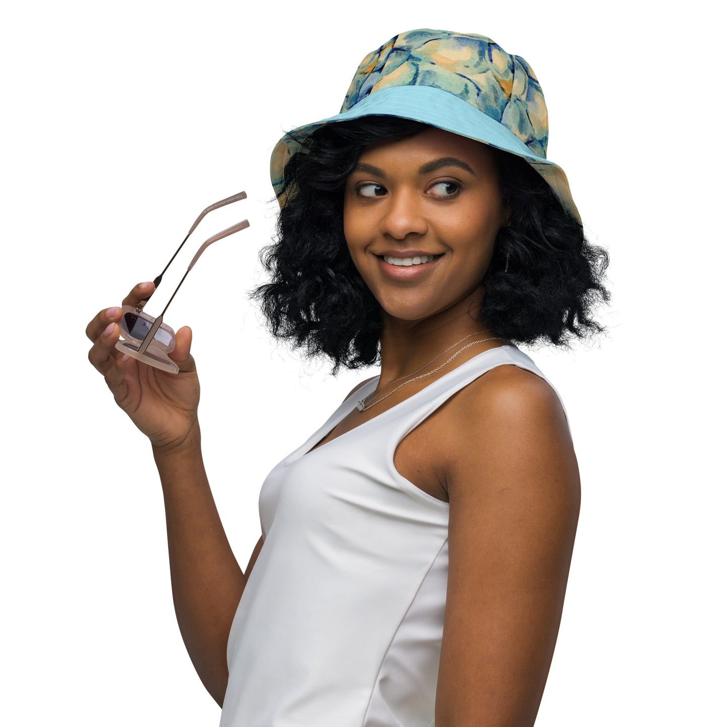 Reversible bucket hat Turtle Design No. 1