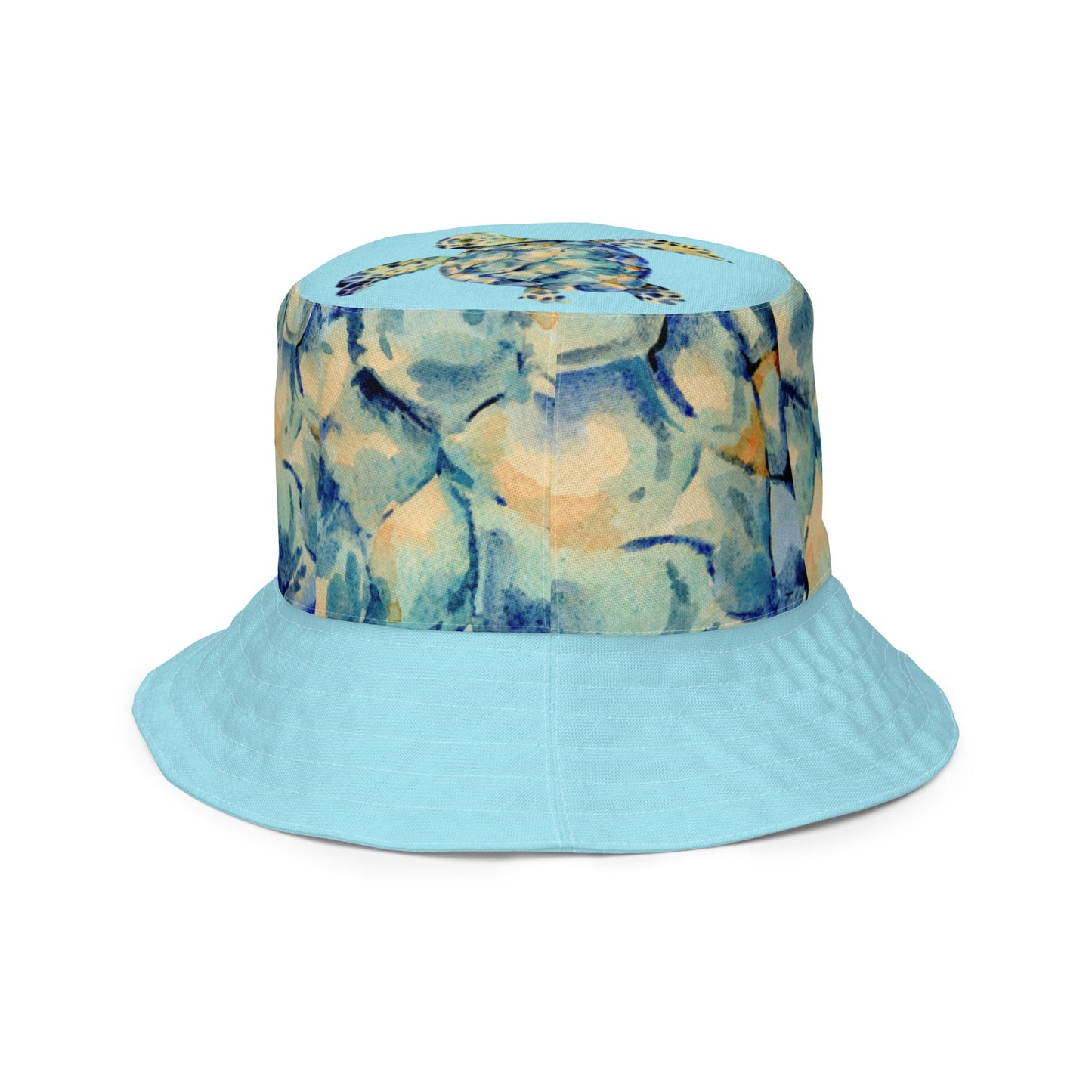 Reversible bucket hat Turtle Design No. 1