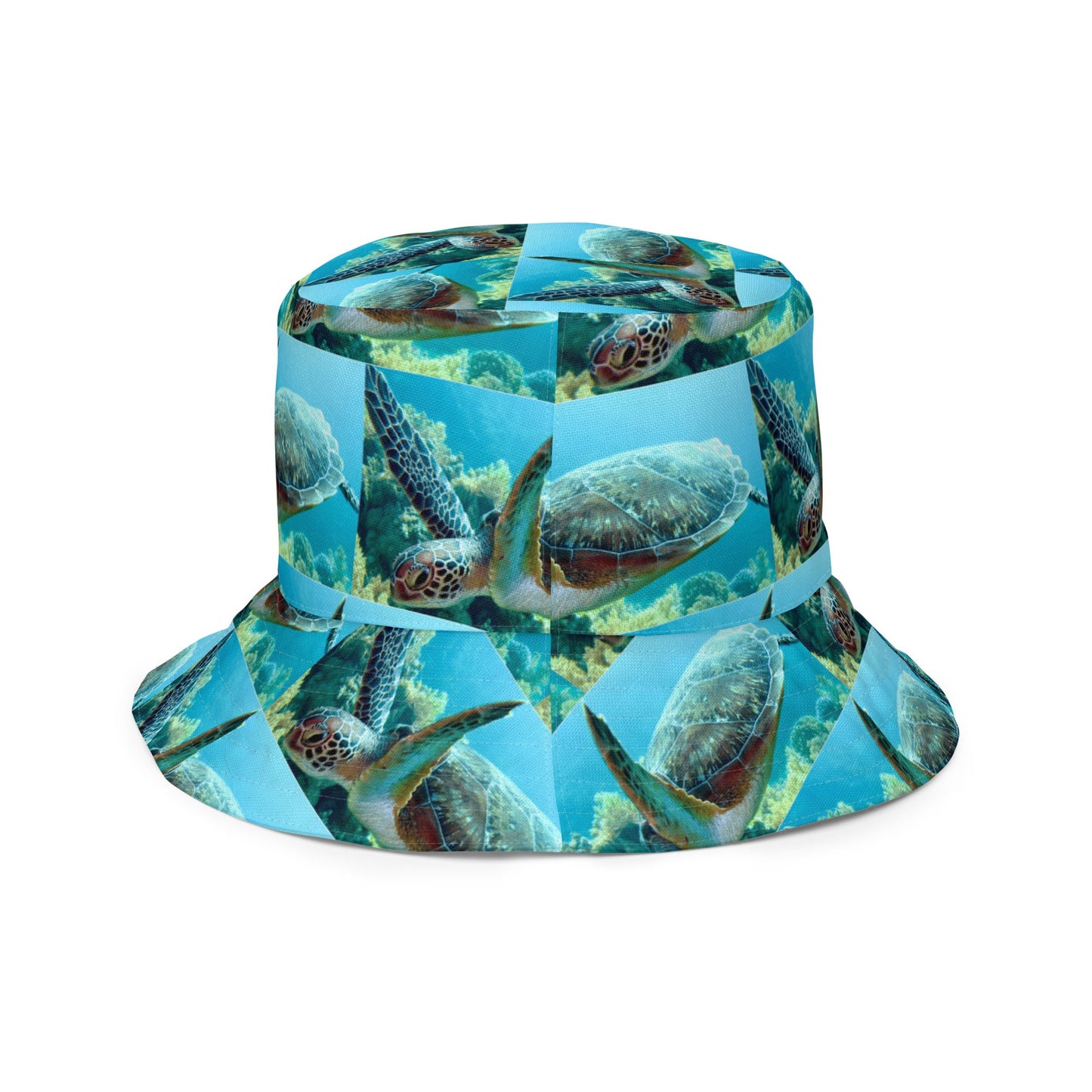 Reversible bucket hat Turtle Design No. 7