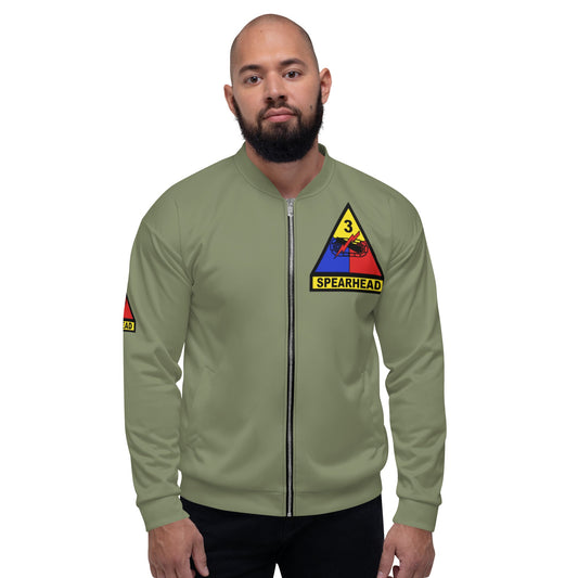 Vietnam 3rd Brigade Spearhead Unisex Bomber Jacket in Green