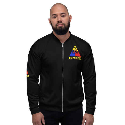 Vietnam 3rd Brigade Spearhead Unisex Bomber Jacket in Black