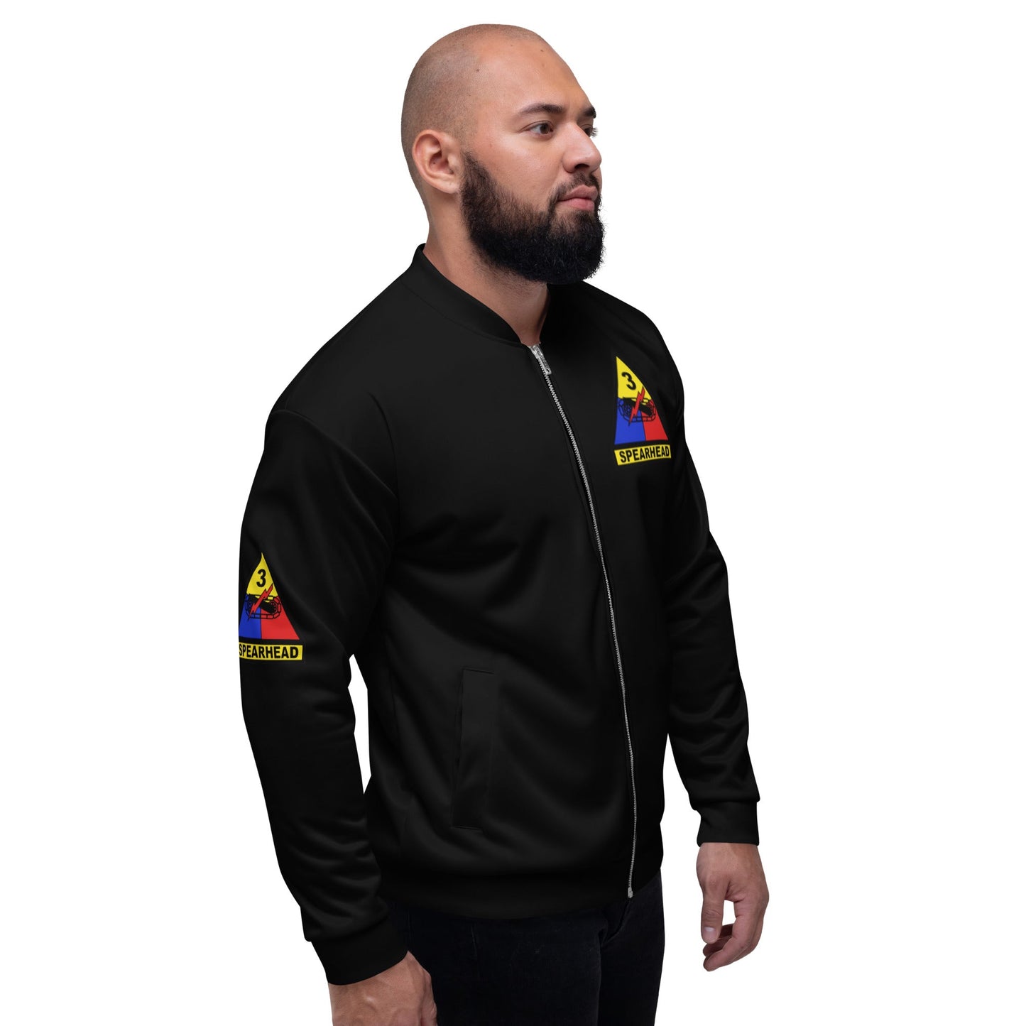 Vietnam 3rd Brigade Spearhead Unisex Bomber Jacket in Black