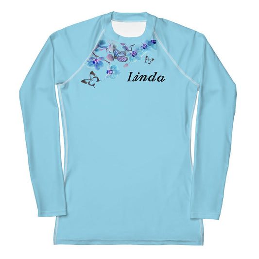 Rashguard - Butterfly design Women's Rashguard personalize to be yours